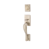 Emtek 452411 Rectangular Sectional Entrance Handleset - Sandcast Bronze Tubular - Double Cylinder