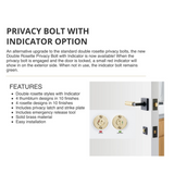Emtek 8483 Watford Thumbturn Privacy Bolt - Double Rosettes with Indicator - Use with Brass Passage Set