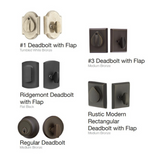 Emtek Ridgemont Sandcast Bronze Deadbolt With Flap Single Cylinder