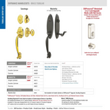 Emtek 4400 Saratoga Dummy Entrance Handleset - Brass Tubular