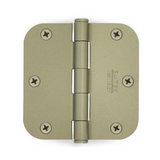 Emtek 91033 Residential Plain Bearing Hinges (Pair), 3-1/2" x 3-1/2" with 5/8" Radius Corners, Plated Steel