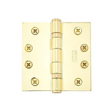 Emtek 96415 Heavy Duty Ball Bearing Hinges (Pair), 4-1/2" x 4-1/2" with Square Corners, Solid Brass