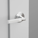 Emtek 8110 Select Brass Lever Handle With Stem And Watford Rosette Passage Set