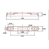 5000814 Keeper for Sliding Door Mortise Lock