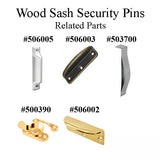 Wood Sash Security Pins - Brass