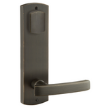 Emtek 7571 Missoula 5-1/2" Keyed Sideplate Lockset, Passage/Double Keyed - Sandcast Bronze Tubular