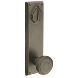 Emtek 7565 Rectangular 5-1/2" Keyed Sideplate Lockset, Dummy (Pair) - Sandcast Bronze Tubular