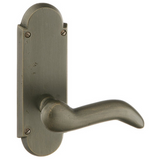 Emtek 7057 Sandcast Bronze #5 7-1/4" Non-Keyed Sideplate Tubular Lockset, Dummy (Pair)