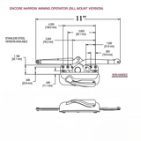 TRUTH ENCORE 51.11 DUAL ARM AWNING OPERATOR, LOW PROFILE
