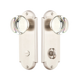 Emtek 8228 Delaware Plate 3-3/8" CTC - Sideplate Lockset - Brass Thumbturn Privacy Non-Keyed Style