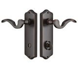Emtek 8022 Colonial Plate 3-3/8" CTC - Sideplate Lockset - Brass Thumbturn Privacy Non-Keyed Style