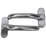 Hoppe Balcony Handle Set, Aluminum - Silver