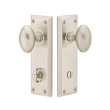 Emtek 8226 Quincy Plate 3-3/8" CTC - Sideplate Lockset - Brass Thumbturn Privacy Non-Keyed Style