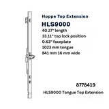 Hoppe HLS9000 Top Extension - 40.27" length, 33.11" top lock position, 0.63" faceplate