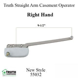 9-1/2 inch, Truth New Style Ellipse Single Arm Operator, Right Hand - Choose Color