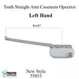 9-1/2 inch, Truth New Style Ellipse Single Arm Operator, Left Hand - Choose Color