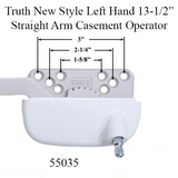 New Style Truth Ellipse Left Hand 13-1/2 Inch Straight Arm Casement Operator - Choose Color