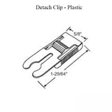 Black Plastic Detach Clip for Truth Hardware