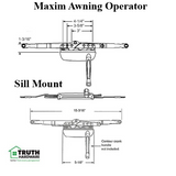 Truth 51.00.xx Maxim Awning Window Operator, Sill Mount - Chestnut Bronze