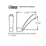 Contour Crank Handle, Truth 11/32 Spline - Choose Color