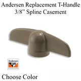 Andersen Replacement T-Handle 3/8 spline Casement / Awning windows - Choose Color