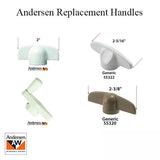 Andersen Replacement T-Handle 3/8 spline Casement / Awning windows - Choose Color