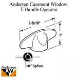 Andersen T-Handle 3/8 spline Casement / Awning windows - 2 colors