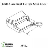 Truth SASH LOCK, With Pin - Tie Bar Application - Bronze