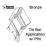 Truth SASH LOCK, With Pin - Tie Bar Application - Bronze