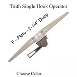 Operator, Single Hook, Pull Lever, 20-1/2 inch - Longer F plate