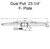 Operator, Dual Hook, Lever, 23-1/4" - longer "F" plate