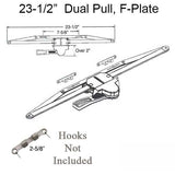 Operator, Dual Hook, Lever, 23-1/4" - longer "F" plate