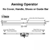 20-5/8 inch Dual Arm Awning Operator - E-Guard Finish