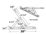 4 Bar Commercial Window Hinge, 7/8 X 20 In. Heavy Duty Window Track, Truth - Stainless Steel