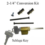 2-1/4 CONVERSION KIT SCHLAGE KEYED CYLINDER