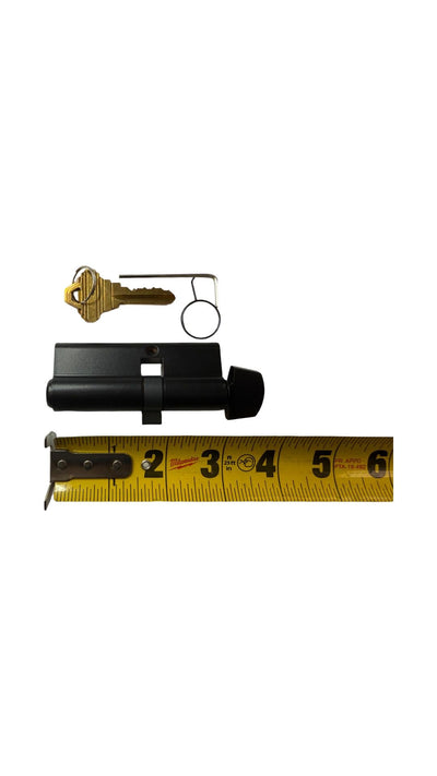 HOPPE Euro Profile Full Cylinder with 90° turn, Key/D-knob, Matt Black - 3761243