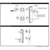 Emtek EMP8821 EMPowered Wilshire 5-1/2" Center-to-Center Keyed Sideplate Lockset, Passage/Single Keyed - Brass Tubular