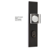 Emtek 5442 STRETTO Narrow Trim Lockset, 2" x 10" Rectangular Keyed, Brass Tubular, Single Cylinder