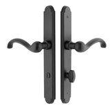 Emtek 4243 STRETTO Narrow Trim Lockset, 1-1/2" x 11" Arched Non-Keyed, Brass Tubular, Privacy