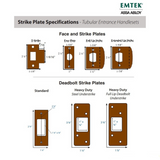 Emtek 454525 Rustic Modern Rectangular Monolithic Grip by Grip Entrance Handleset - Sandcast Bronze Tubular - Double Cylinder