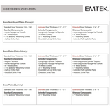 Emtek 8046 STRETTO Narrow Trim Lockset, 1-1/2" x 11" Modern Rectangular Non-Keyed, Brass Tubular, Dummy Pair