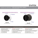 Emtek Porcelain Knobsets, Ebony Knob, Privacy Set