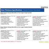 Emtek EMP4411 Marietta Single Cylinder Entrance Handleset - Brass Tubular - EMPowered Upgrade