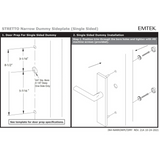 Emtek 8043 STRETTO Narrow Trim Lockset, 1-1/2" x 11" Modern Rectangular Non-Keyed, Brass Tubular, Dummy Single Sided
