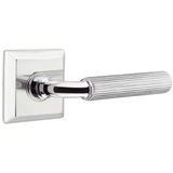 Emtek 8035 Select Brass Lever Handle With Stem And Quincy Rosette Dummy, Pair