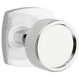 Emtek 5306 Select Brass Knob With Conical Stem And Urban Modern Rosette Dummy, Pair