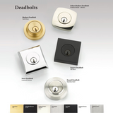 Emtek EMP8475 Neos Deadbolt - Modern Brass - Single Cylinder - EMPowered Upgrade