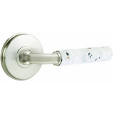 Emtek  8510  Select Brass Lever Handle With Stem And Watford Rosette Dummy, Pair