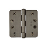 Emtek 92024 Heavy Duty Plain Bearing Hinges (Pair), 4" x 4" with 1/4" Radius Corners, Plated Steel