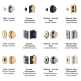 Emtek 8681 Disk Thumbturn Privacy Bolt - Single Rosette - Use with Brass Passage Set